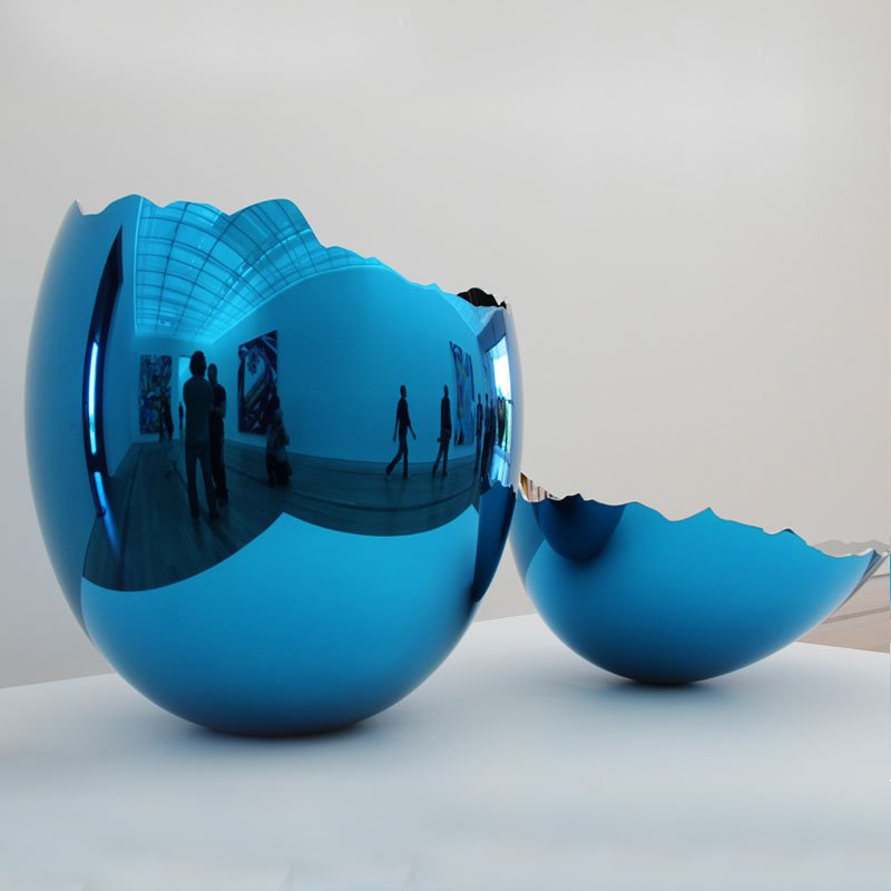 Jeff koons cracked egg(blue) contemporary metal artworks replicas