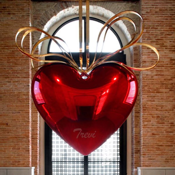 Large jeff koons heart modern garden sculptures artist