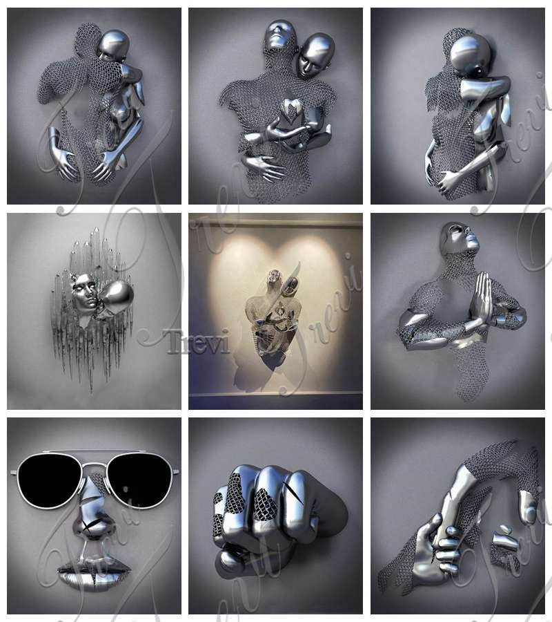 Hot Selling Love Design Abstract Stainless Steel Figure Sculpture Factory Supply