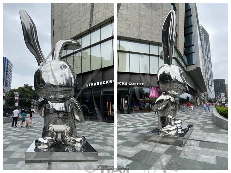 metal rabbit sculpture