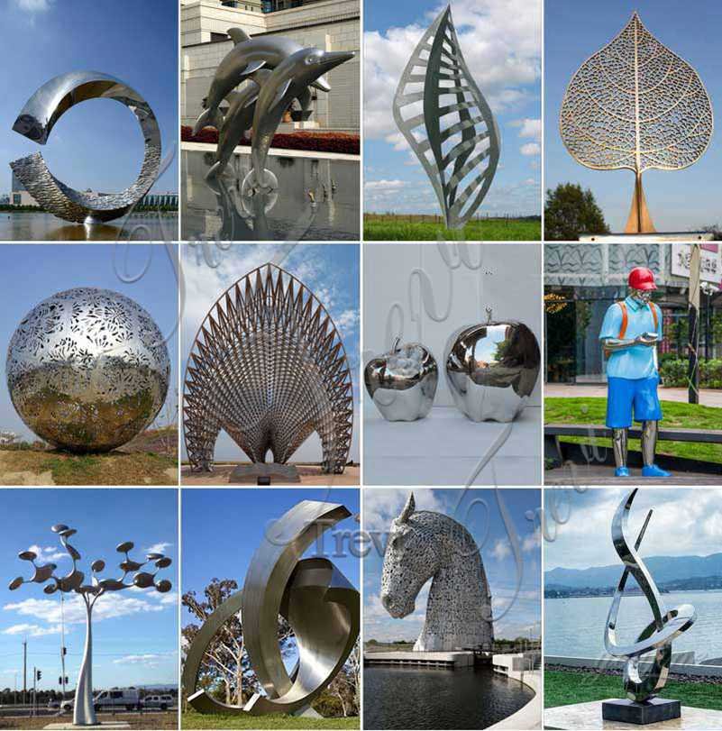 modern stainless-steel-sculpture