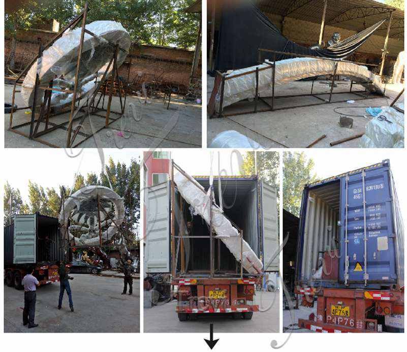 packing of modern metal sculpture