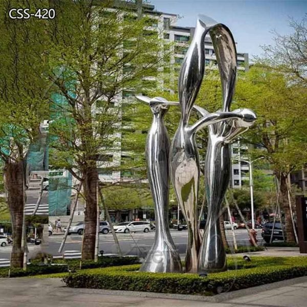 Modern Polished Large Metal Outdoor Sculpture on Sale CSS-420