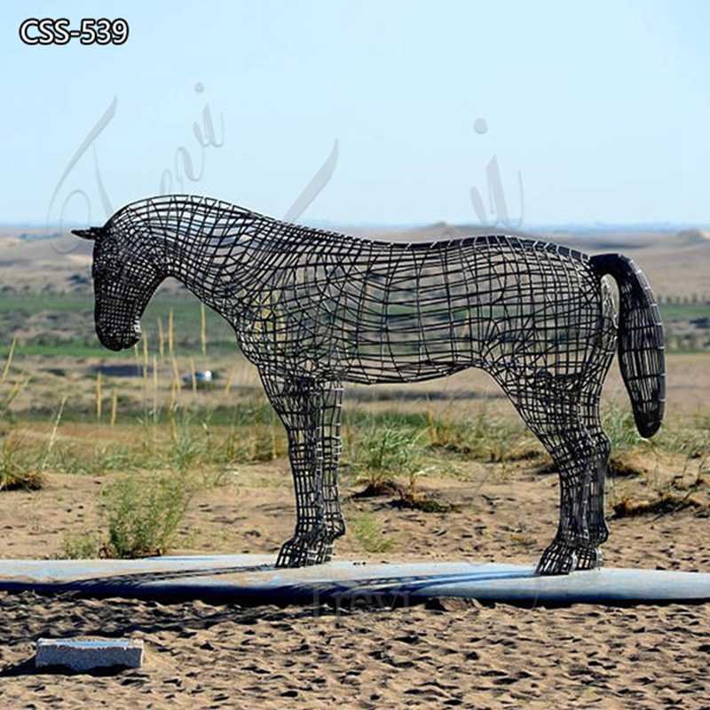 Outdoor Metal Horse Sculpture Modern Art Decor Manufacturer CSS-539 (1)