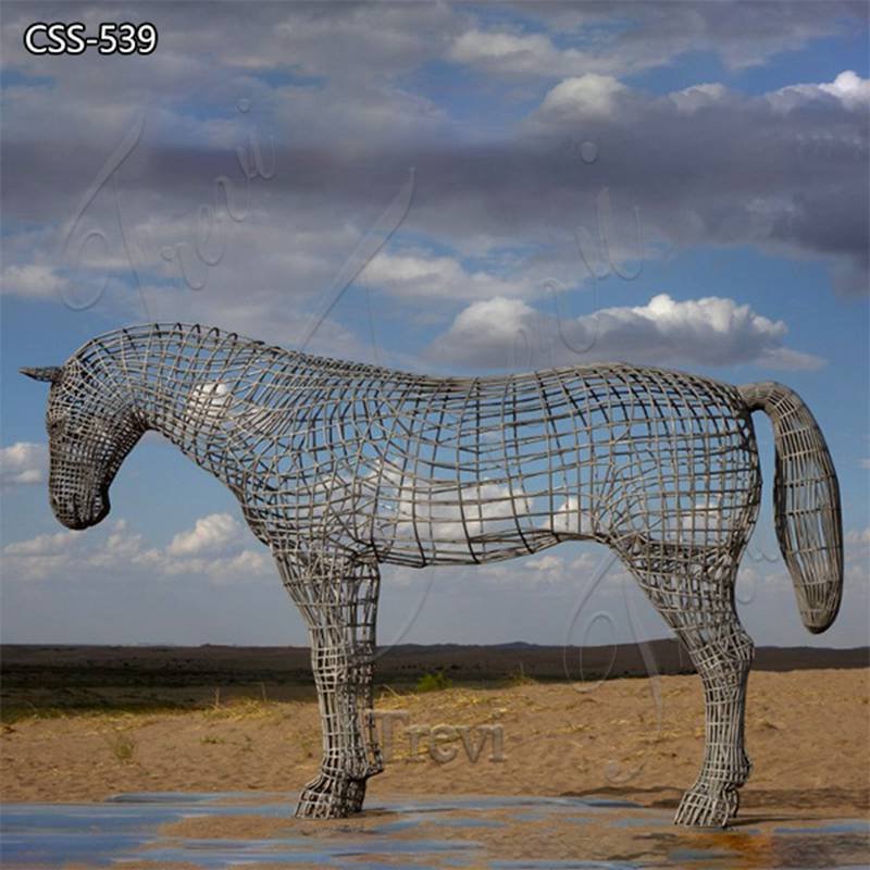 Outdoor Metal Horse Sculpture Modern Art Decor Manufacturer CSS-539 (2)