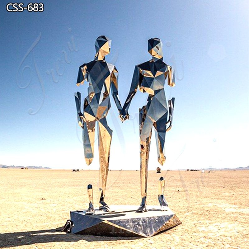 Large Mirror Stainless Steel Figure Sculpture for Sale CSS-683