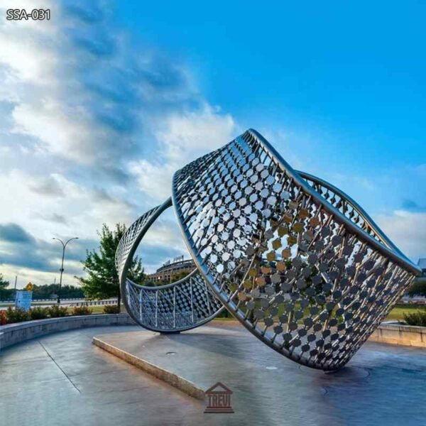 Large Outdoor Stainless Steel Abstract Sculpture