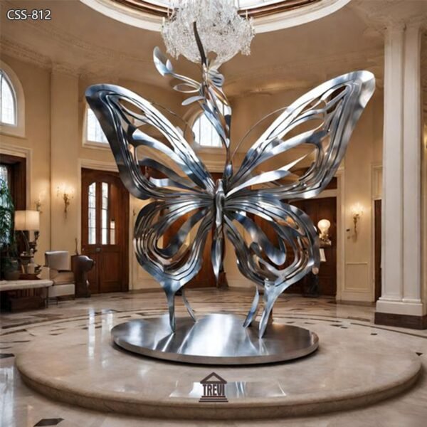 Large Stainless Steel Statue Abstract Butterfly Sculpture for Sale